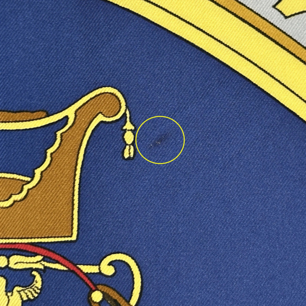 HERMES Authentic Blue Silk Scarf - Picture 7 of 8